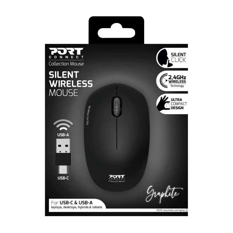 Port Connect MOUSE COLLECTION II WIRELESS Graphite - Stellar Technologies