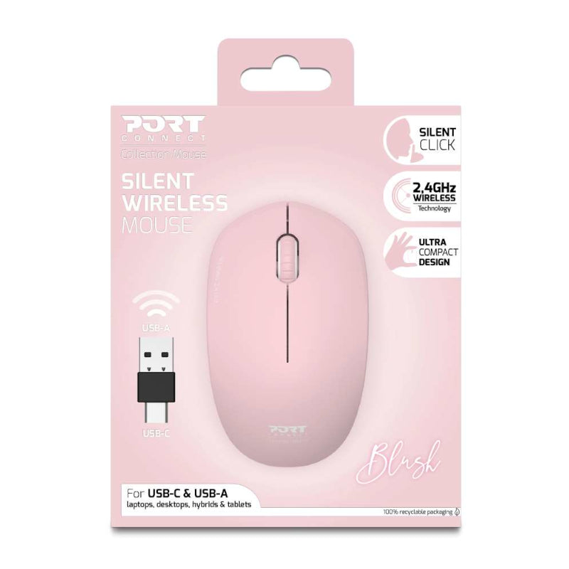 Port Connect MOUSE COLLECTION II WIRELESS Blush - Stellar Technologies