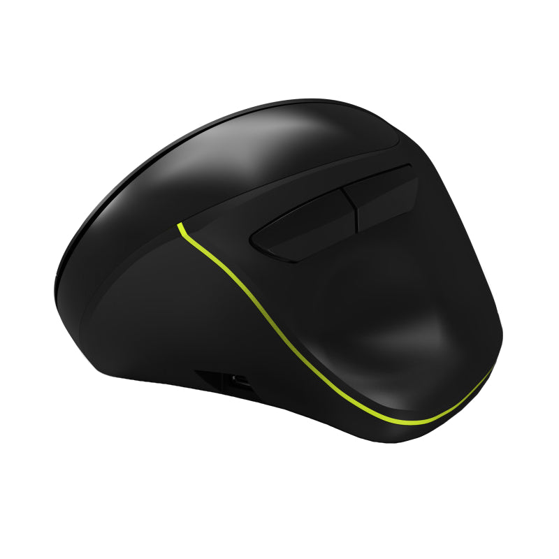 Port Connect Wireless Rechargeable Ergonoc Mouse Bluetooth - Black - Stellar Technologies