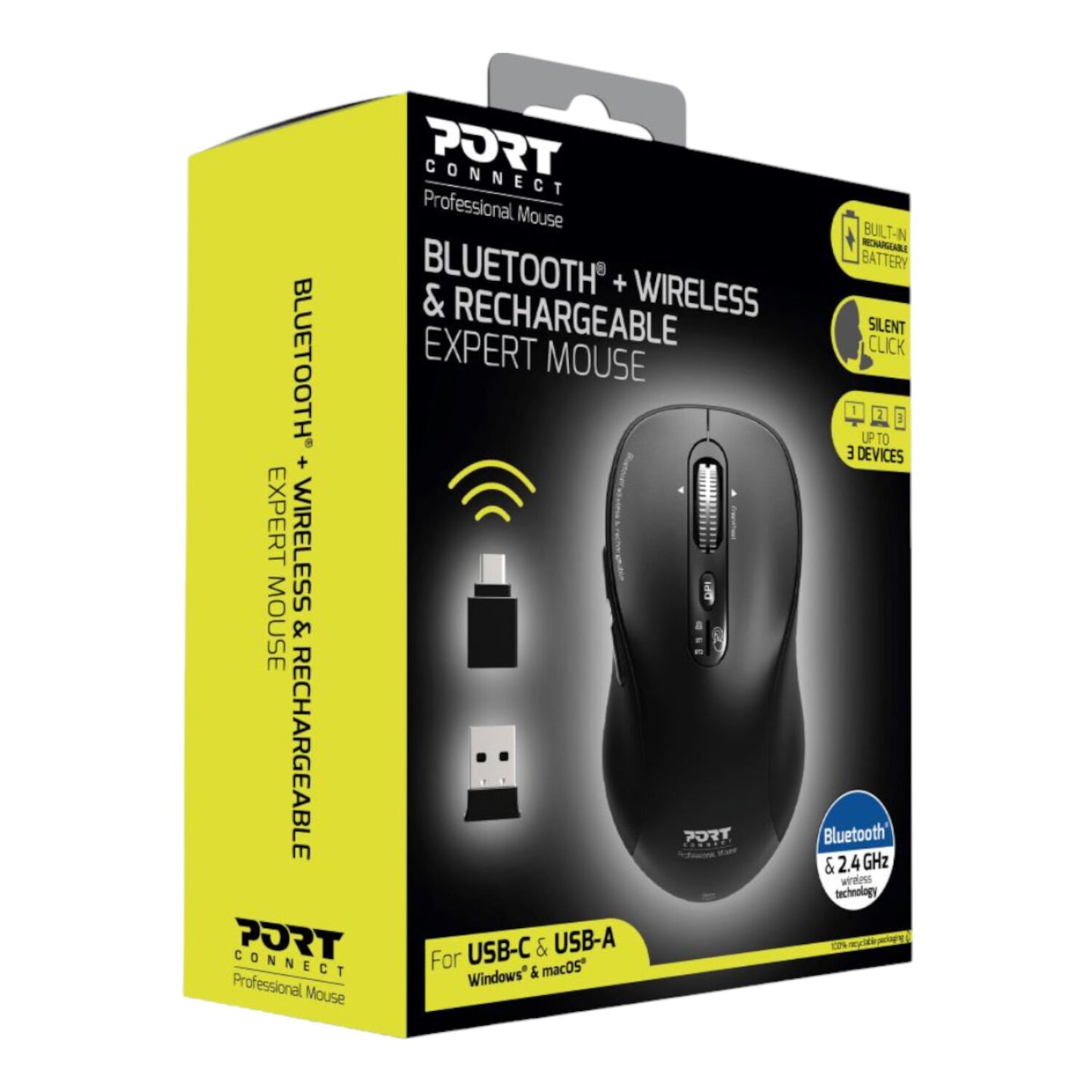 Port Connect Expert Wireless Bluetooth® Mouse - Stellar Technologies