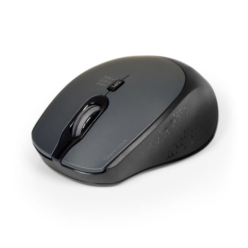 Port Connect Silent 1600DPI 3 Button Wireless Mouse - Black - Stellar Technologies
