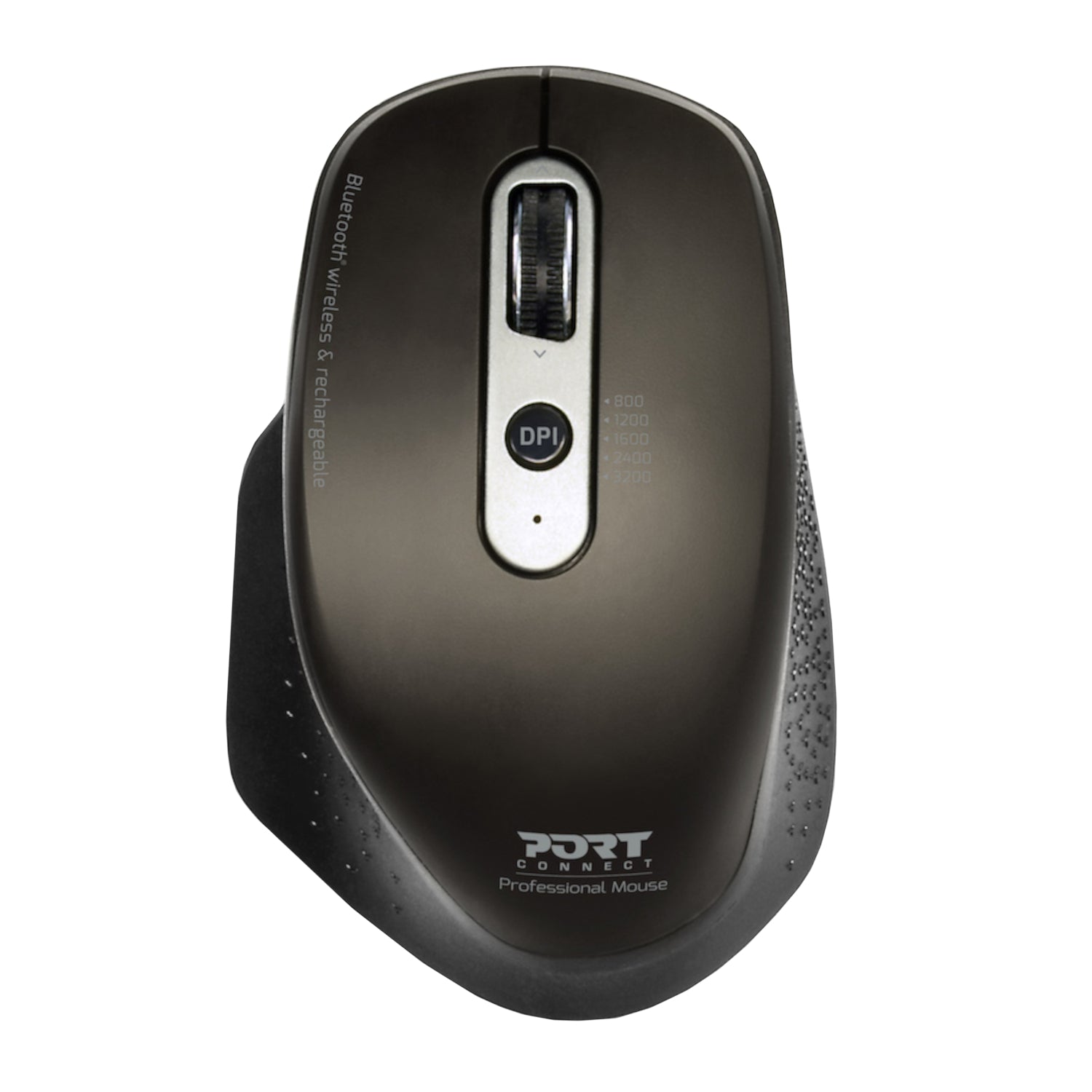Port Connect Bluetooth Wireless and Rechargeable Executive Mouse - Black - Stellar Technologies