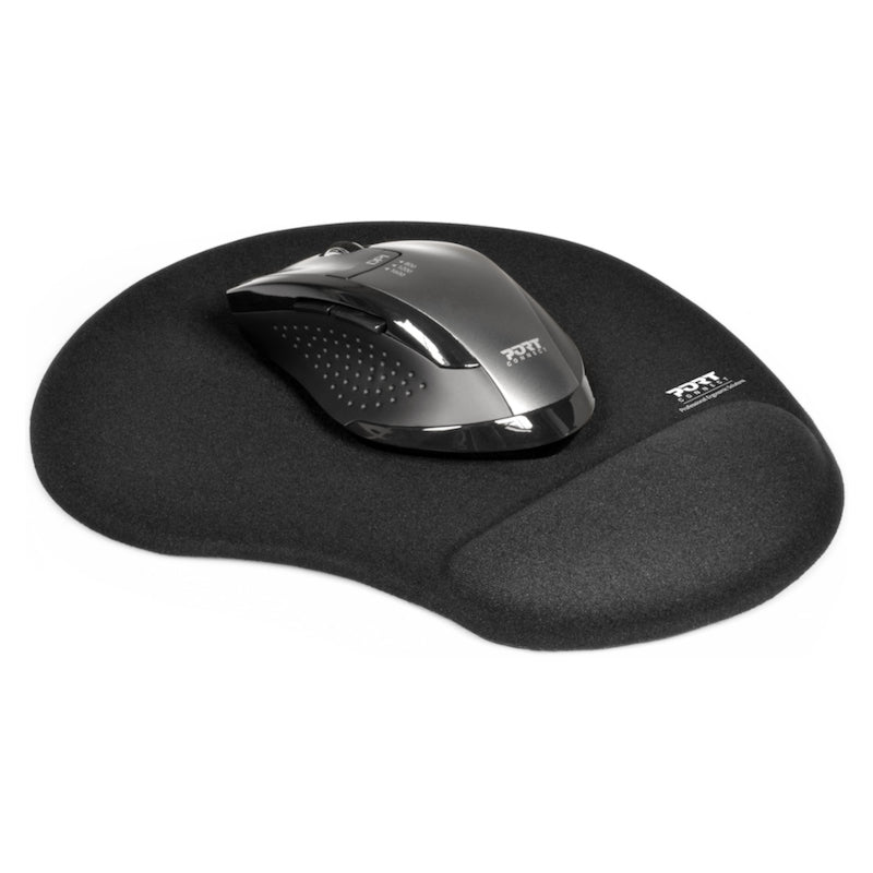 Port Ergonomic Gel Mouse Pad - Black - Stellar Technologies