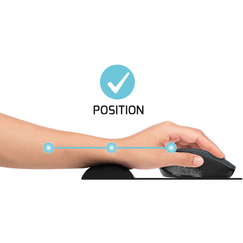 Port Ergonomic Gel Mouse Pad - Black - Stellar Technologies