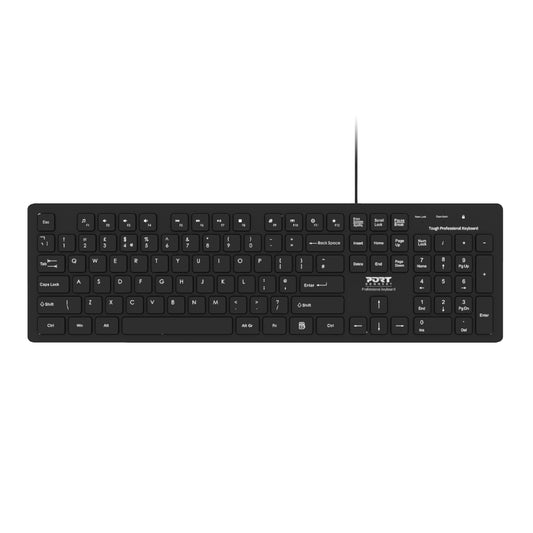 Port Connect Tough Office USB Keyboard - Black - Stellar Technologies