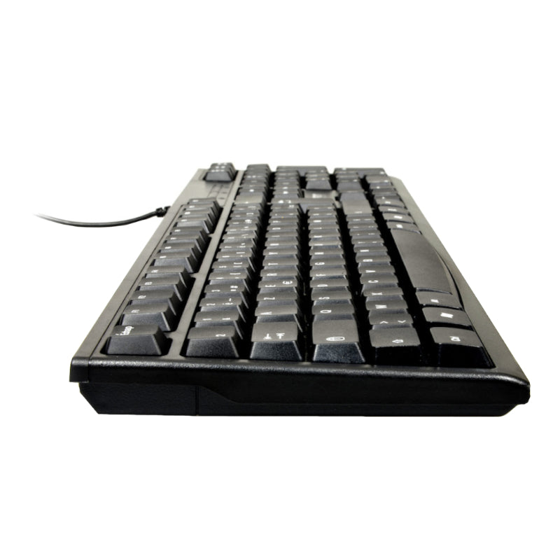 Port Connect Office Budget Wired Keyboard-Black - Stellar Technologies