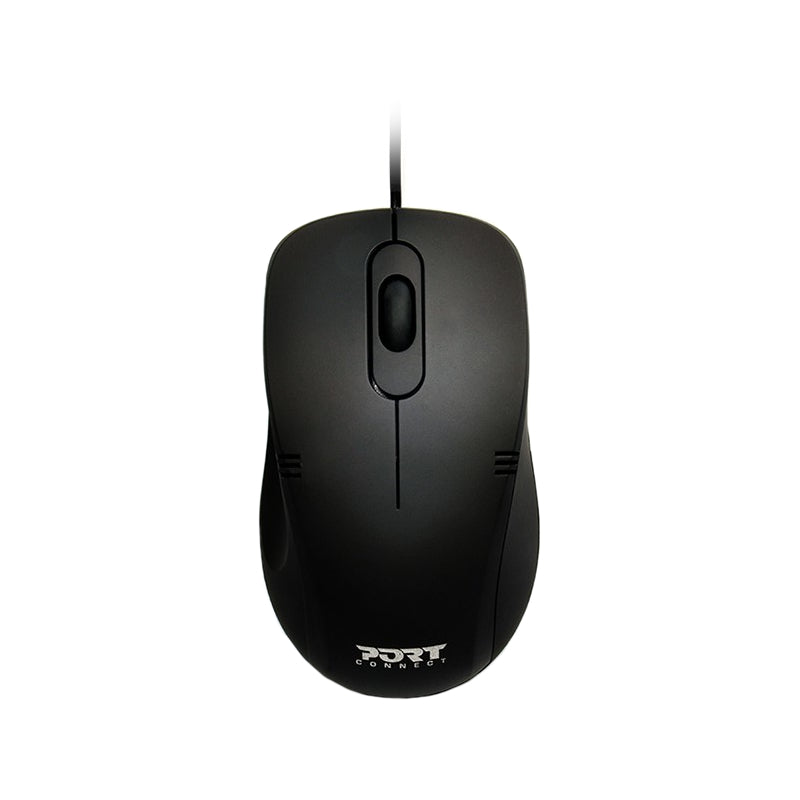Port Design COMBO Wired Mouse + Keyboard - Black - Stellar Technologies