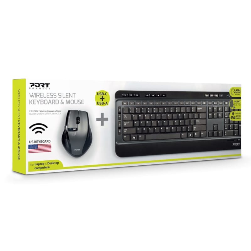 Port Wireless Keyboard and Mouse Combo - Stellar Technologies
