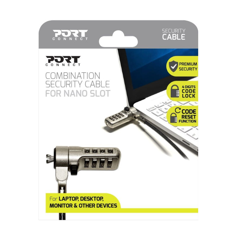 Port Connect Nano Slot Security Combination Cable - Stellar Technologies