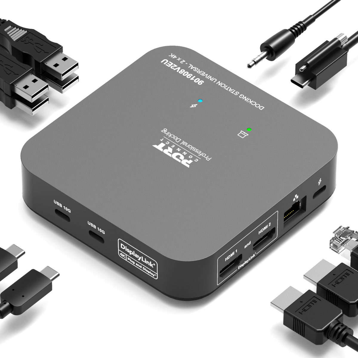 Port Connect Multi-port USB Type-C 2x4K Office Docking Station - Stellar Technologies