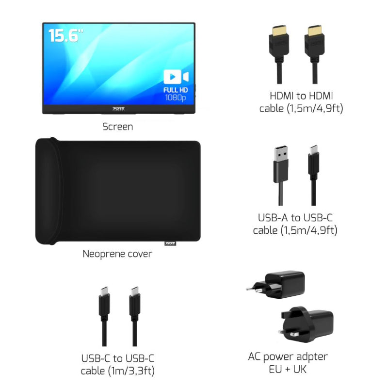 Port Portable Monitor 15.6" FHD - Non Touch - Stellar Technologies