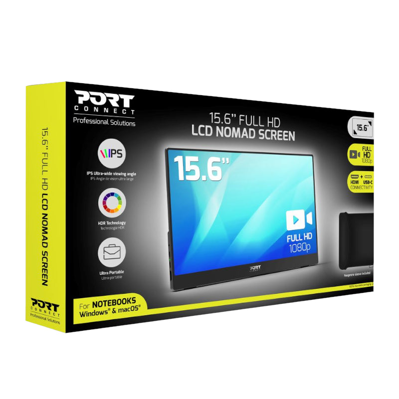 Port Portable Monitor 15.6" FHD - Non Touch - Stellar Technologies