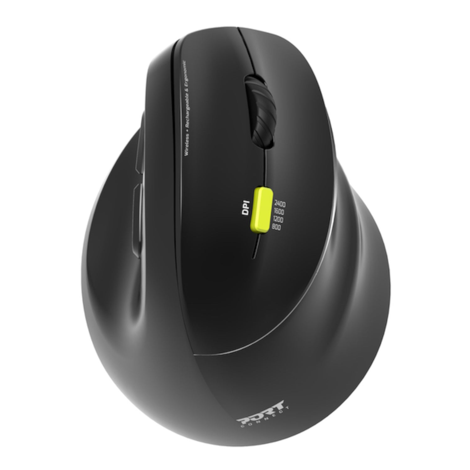 Port Connect Ergo Shape Bluetooth Rechargeable Mouse - Stellar Technologies