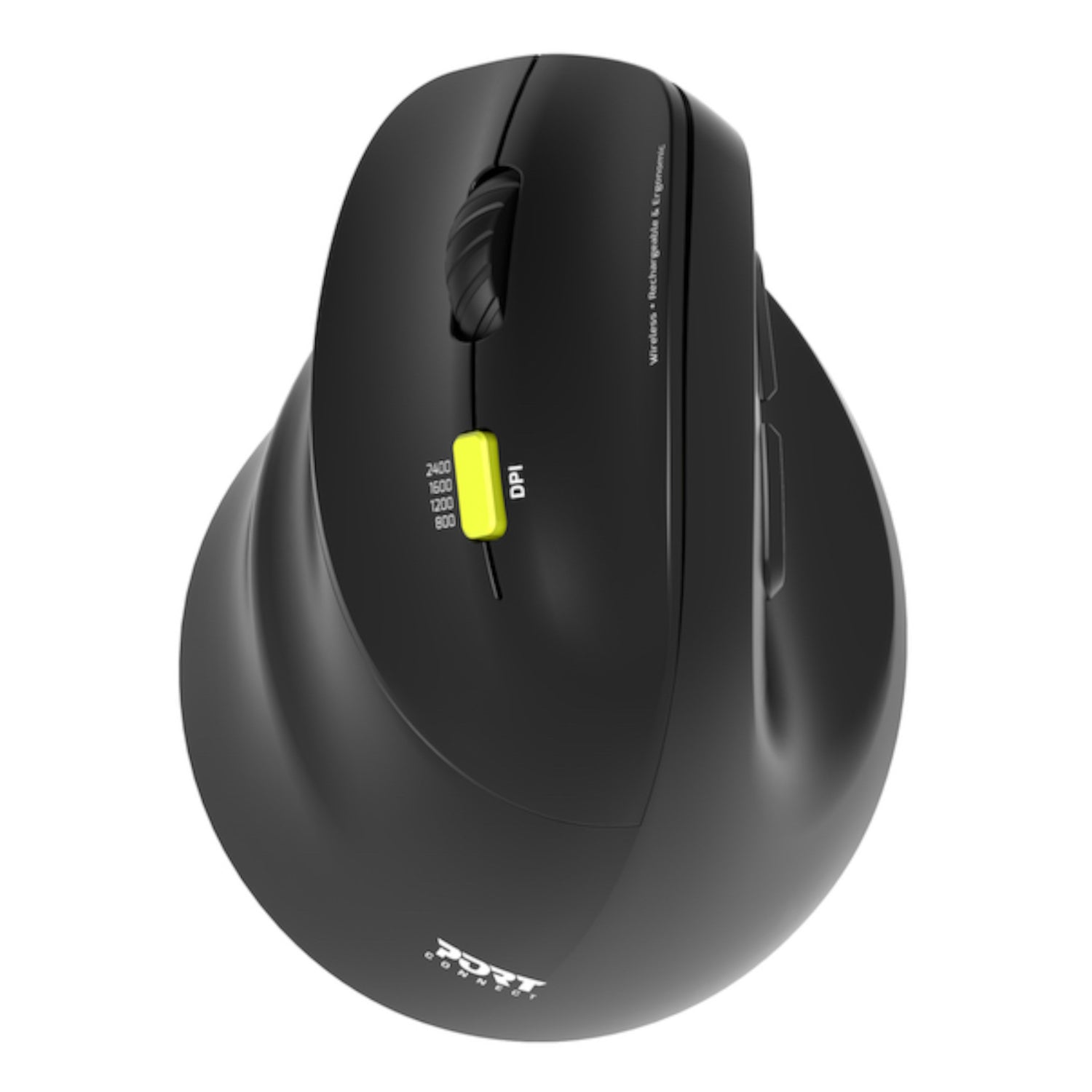 Port Connect Ergo Shape Rechargeable Wireless Mouse - Stellar Technologies