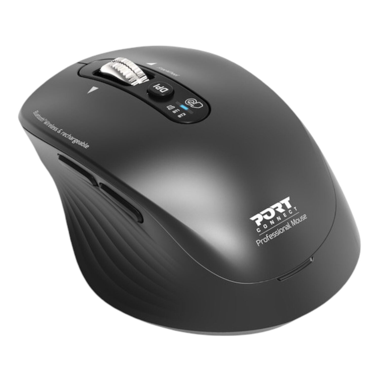 Port Connect Business 2.4GHz Rechargeable Bluetooth Wireless Mouse - Black - Stellar Technologies
