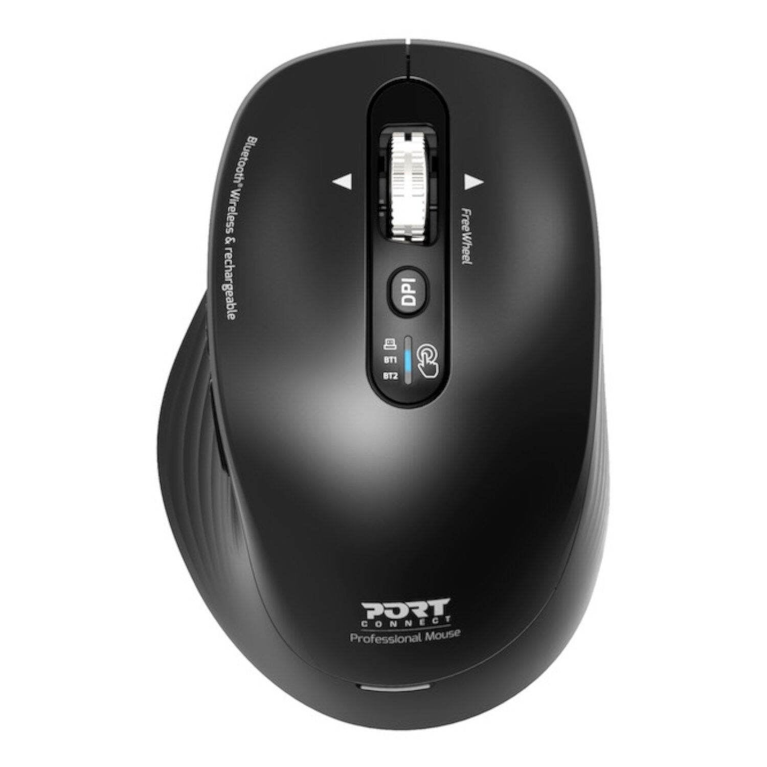 Port Connect Business 2.4GHz Rechargeable Bluetooth Wireless Mouse - Black - Stellar Technologies