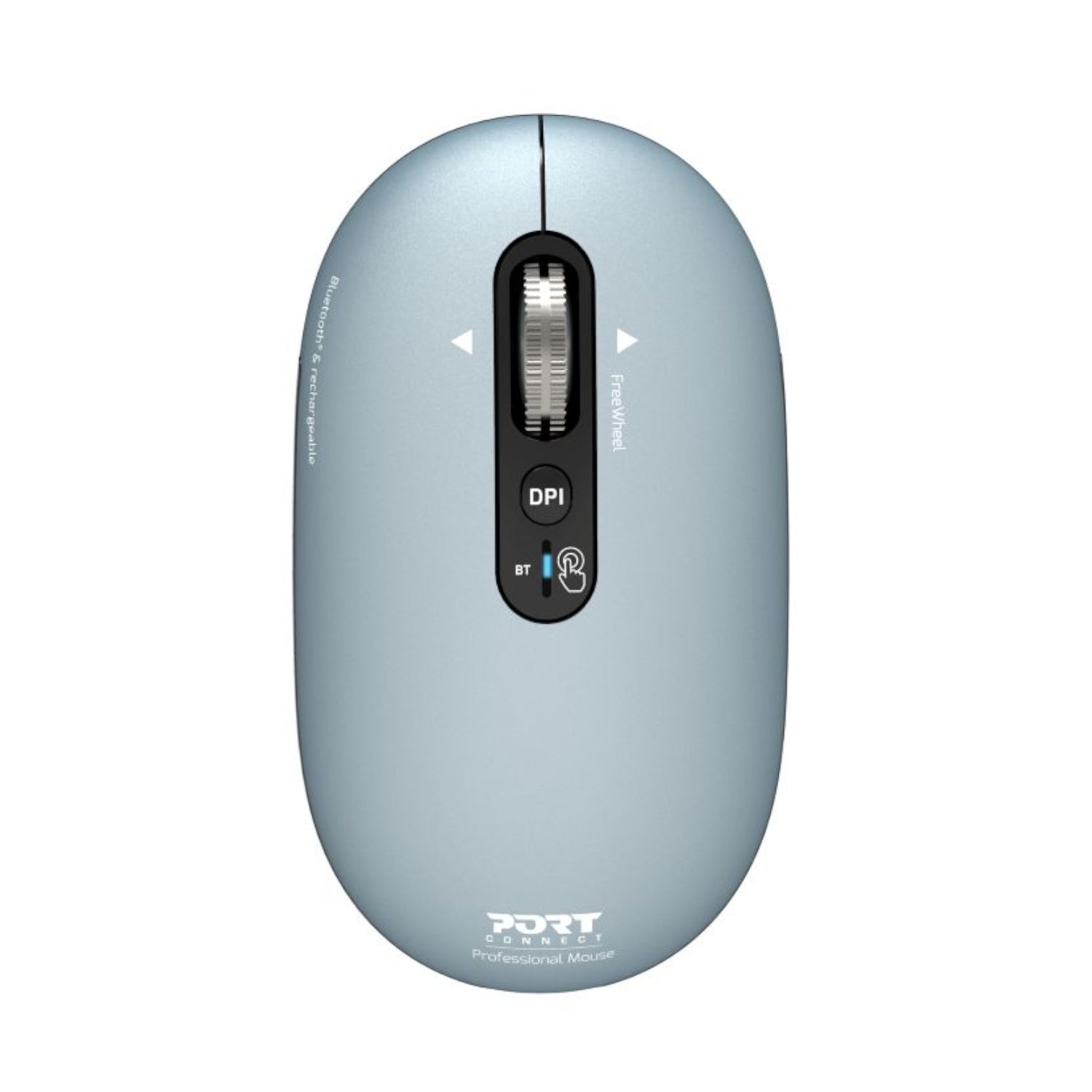 Port Connect PURE MAC Rechargeable Wireless and Bluetooth Mouse - Storm - Stellar Technologies