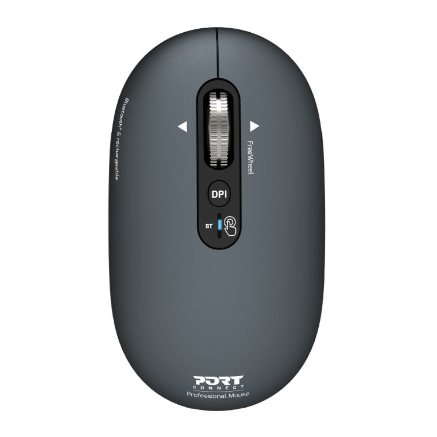Port Connect PURE MAC Rechargeable Wireless and Bluetooth Mouse - Shadow - Stellar Technologies