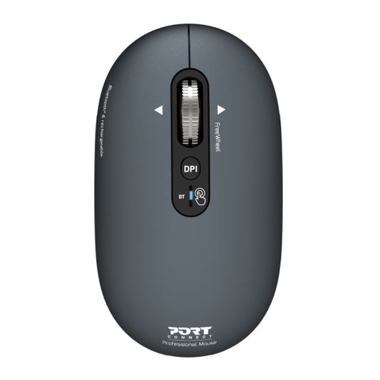Port Connect PURE MAC Rechargeable Wireless and Bluetooth Mouse - Shadow - Stellar Technologies