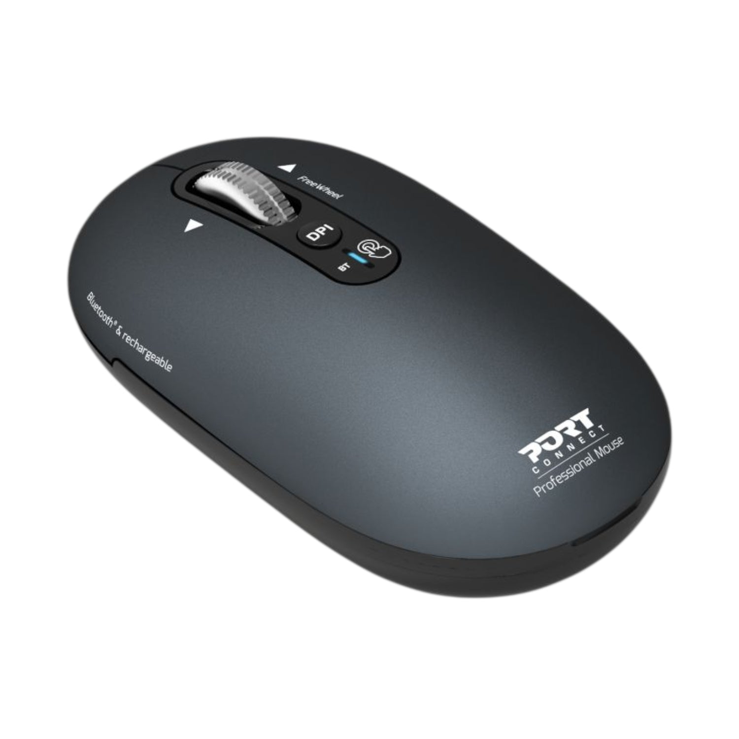 Port Connect PURE MAC Rechargeable Wireless and Bluetooth Mouse - Shadow - Stellar Technologies