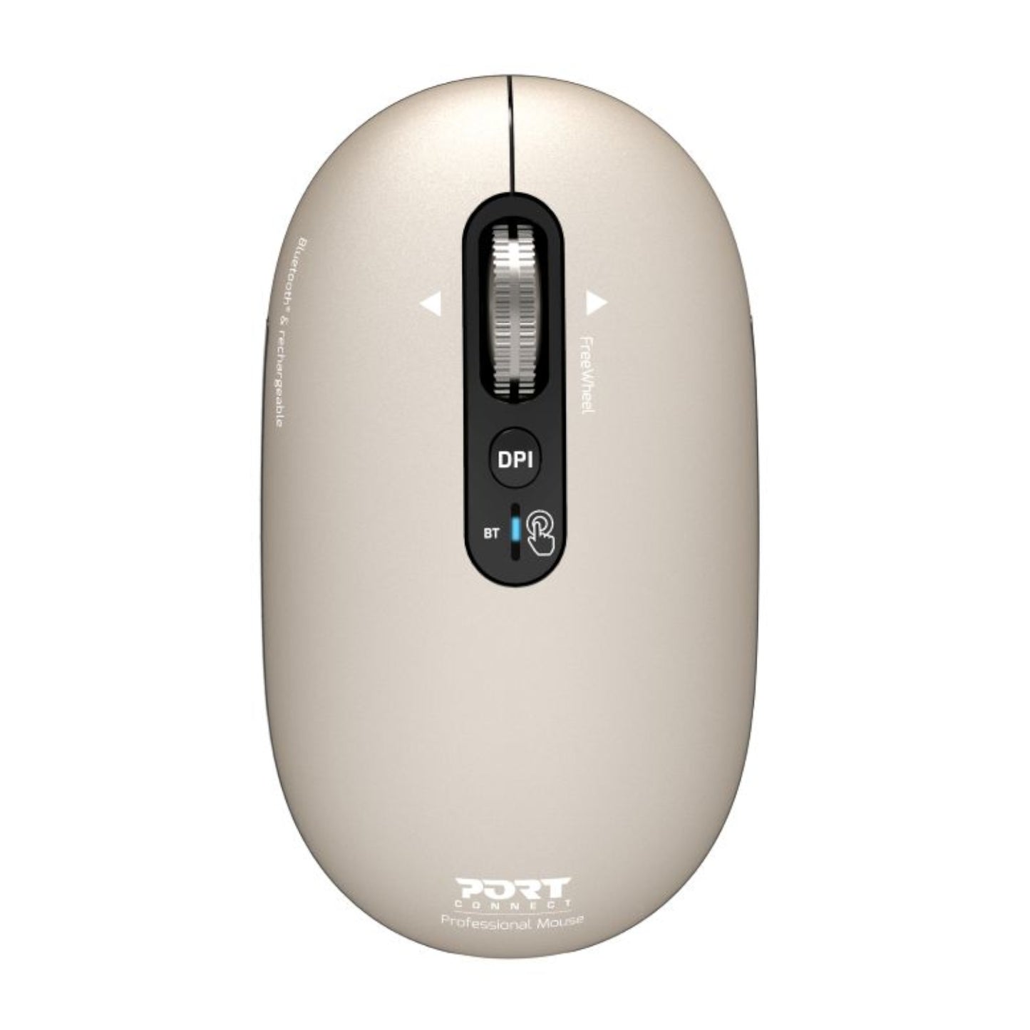 Port Connect PURE MAC Rechargeable Wireless and Bluetooth Mouse - Pearl - Stellar Technologies