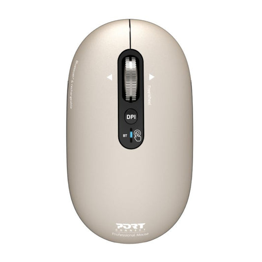 Port Connect PURE MAC Rechargeable Wireless and Bluetooth Mouse - Pearl - Stellar Technologies