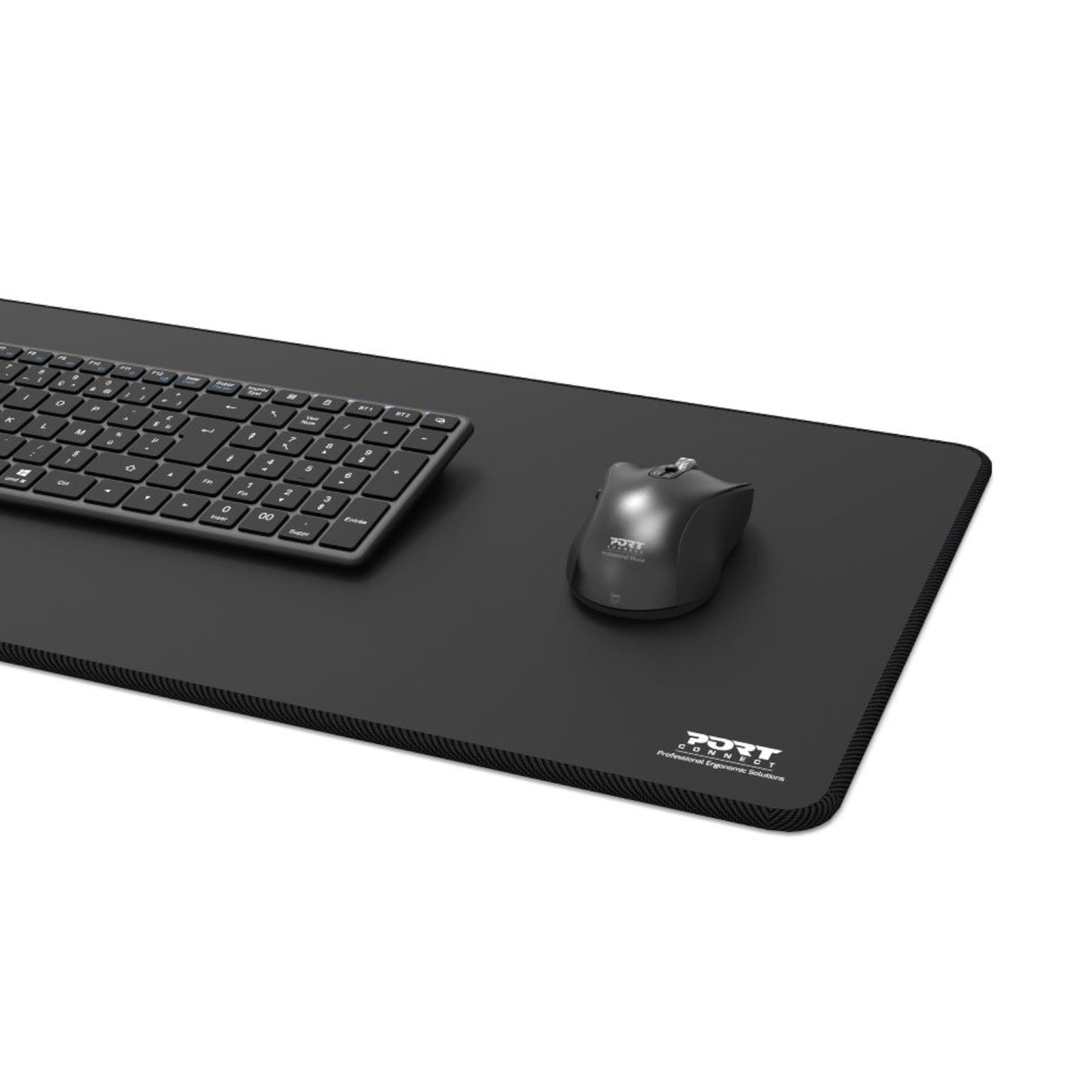 Port Connect Professional Desk Pad - Black (300 x 700mm) - Stellar Technologies