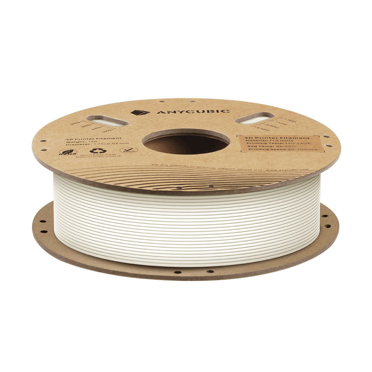 Anycubic PLA Matte Filament 1kg - White