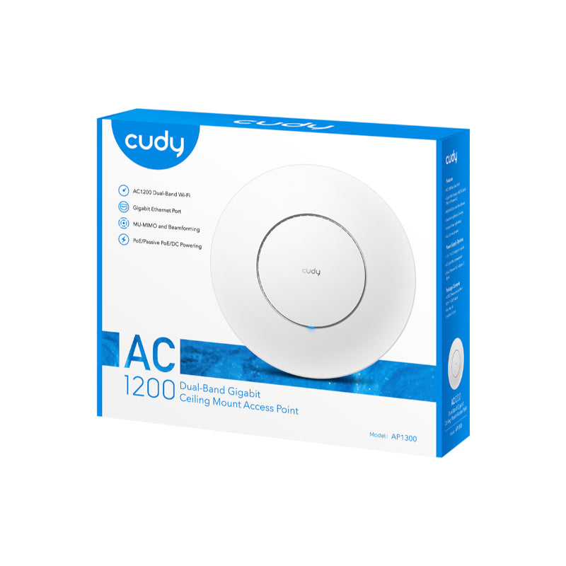 Cudy AC1200 Gigabit Dual Band Ceiling Access Point - Stellar Technologies
