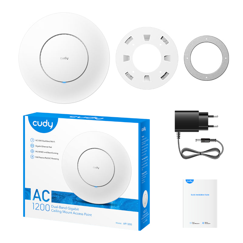 Cudy AC1200 Gigabit Dual Band Ceiling Access Point - Stellar Technologies
