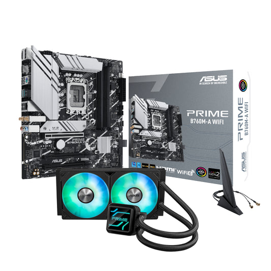Asus Prime B760M-A WiFi + Prime LC 240 ARGB Cooler Bundle