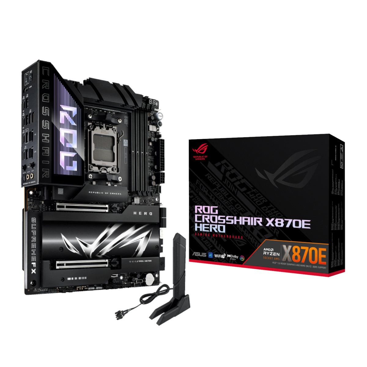 Asus ROG Crosshair X870E HERO ATX Gaming Motherboard - Stellar Technologies