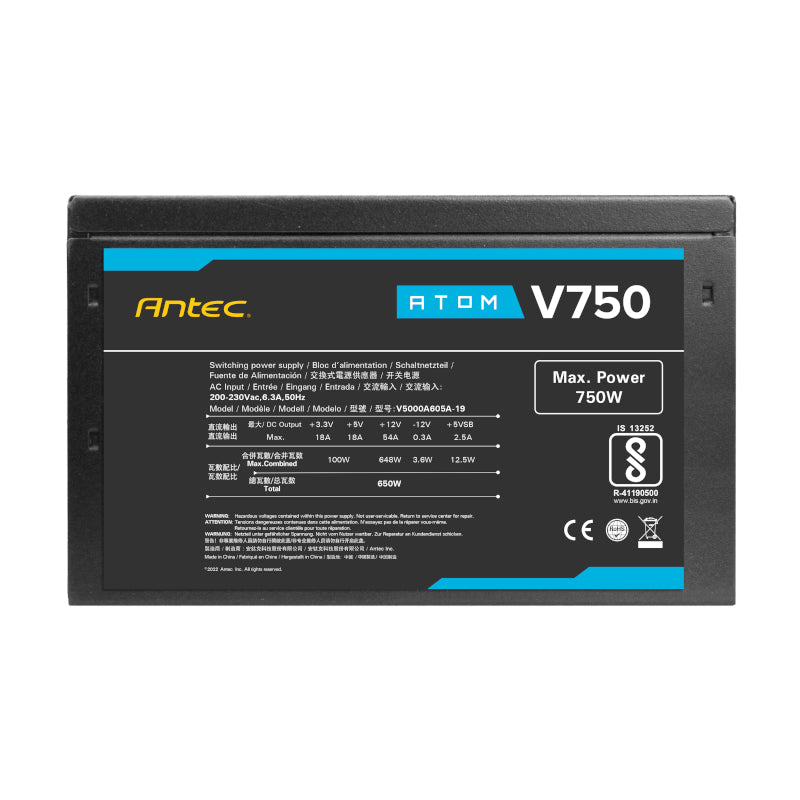 Antec Atom V750 Non-Modular Power Supply - Stellar Technologies
