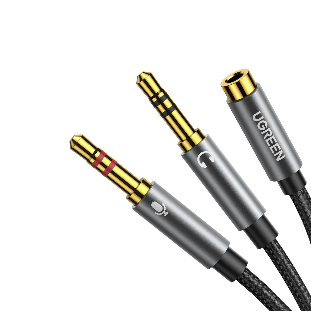 UGREEN UV140 AUX 3.5mm Audio Splitter Cable - Black/Grey - Stellar Technologies