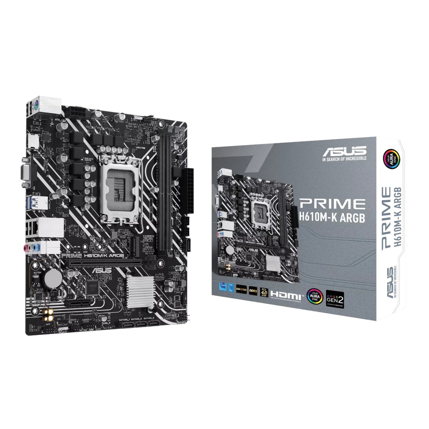 Asus PRIME H610M-K ARGB Intel LGA1700 M-ATX Motherboard - Stellar Technologies