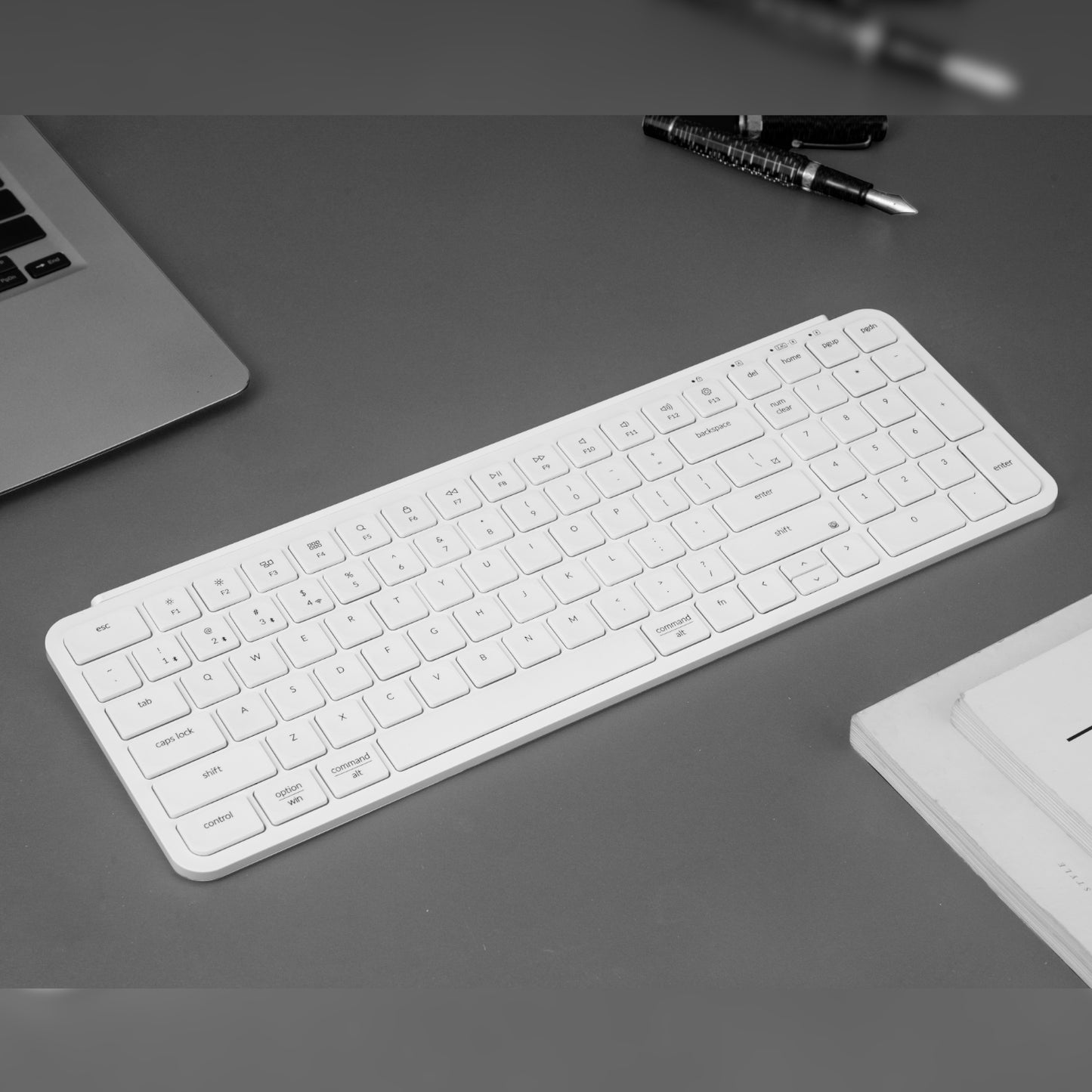 Keychron B2 Pro Ultra-Slim 96% Wireless Keyboard - Ivory White - Stellar Technologies