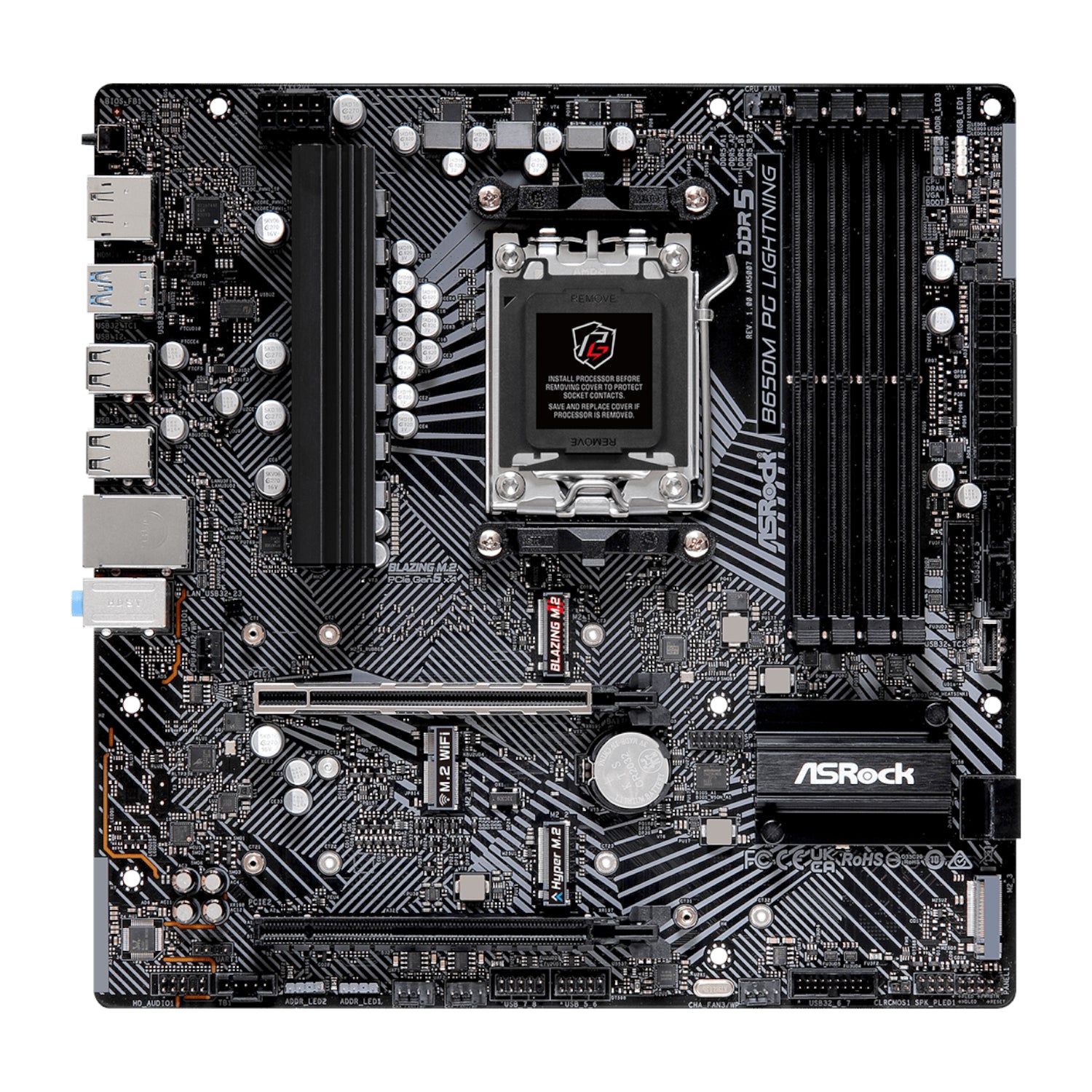 ASRock B650M PG Lightning AMD AM5 Micro ATX Motherboard - Stellar Technologies