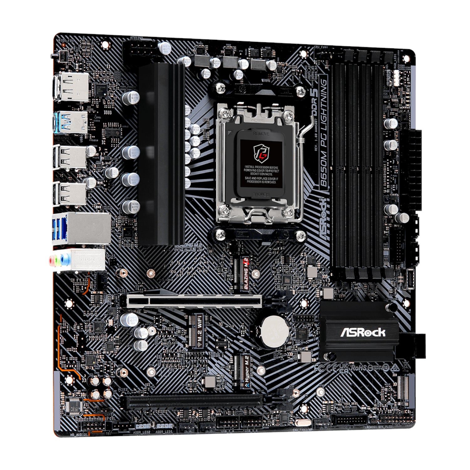 ASRock B650M PG Lightning AMD AM5 Micro ATX Motherboard - Stellar Technologies
