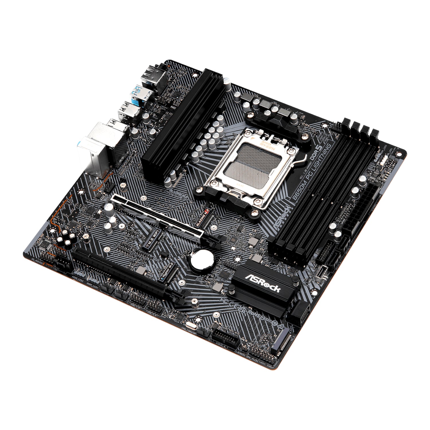 ASRock B650M PG Lightning AMD AM5 Micro ATX Motherboard - Stellar Technologies