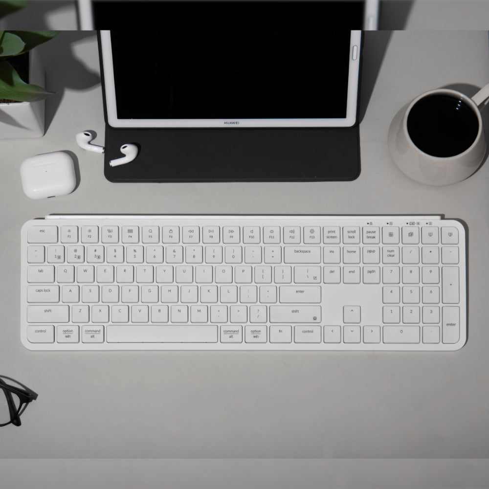 Keychron B6 Pro Ultra-Slim 100% Wireless Keyboard - Ivory White - Stellar Technologies