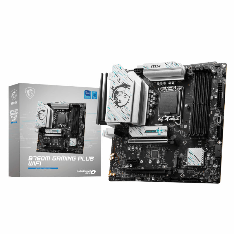 MSI B760M GAMING PLUS WIFI DDR5 Intel LGA1700 M-ATX Gaming Motherboard - Stellar Technologies