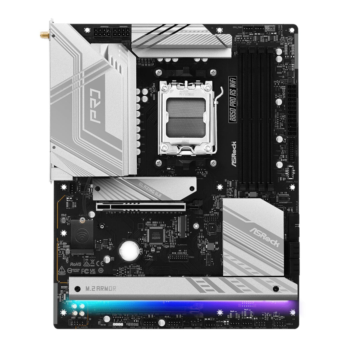 ASRock B850 Pro RS Wi-Fi ATX Motherboard (AMD AM5, DDR5, PCIe 5.0) - Stellar Technologies