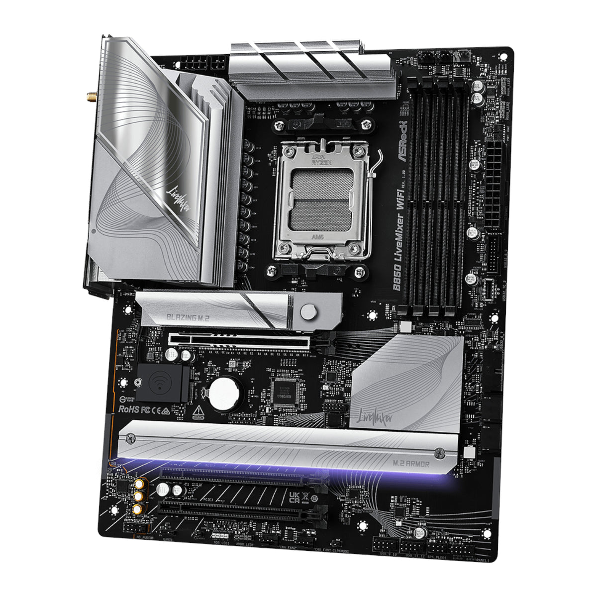 ASRock B850 LiveMixer WiFi AM5 ATX Gaming Motherboard - Stellar Technologies