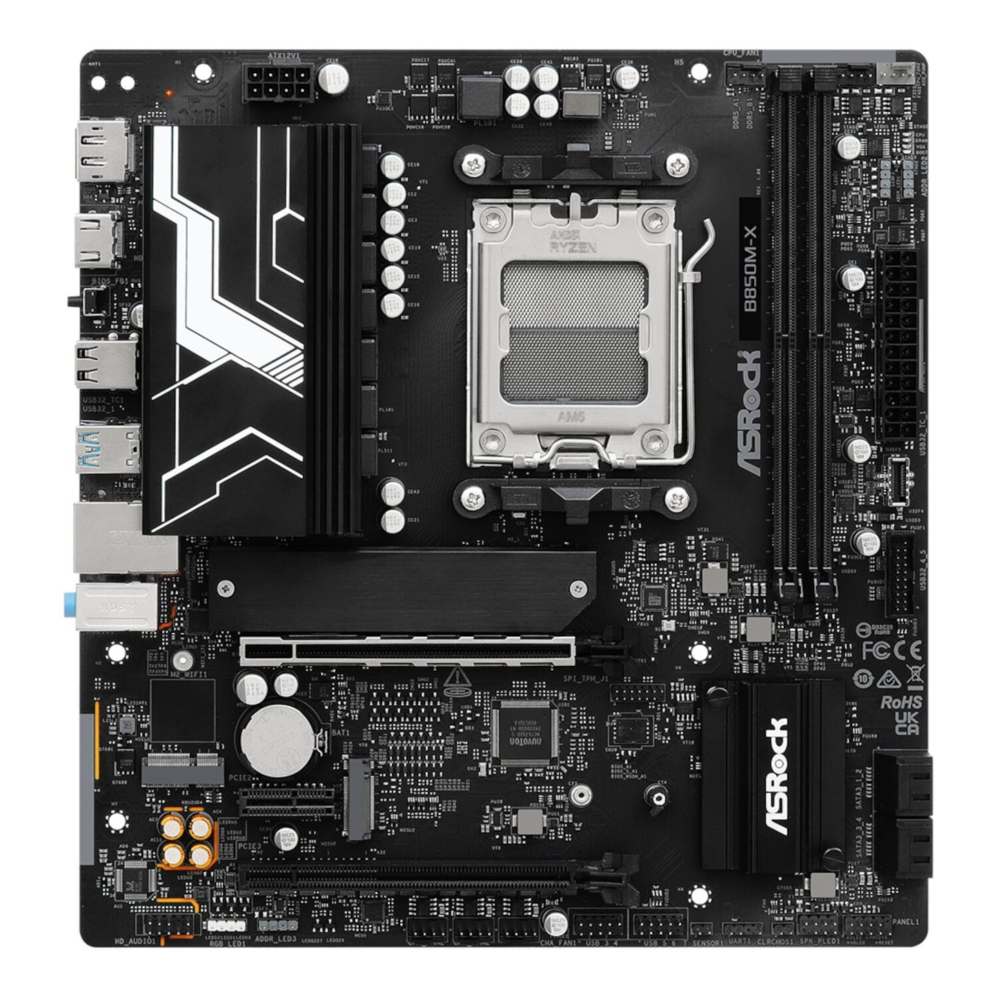 ASRock B850M-X WiFi AM5 Micro ATX Motherboard (DDR5, PCIe 5.0, Wi-Fi 6E) - Stellar Technologies