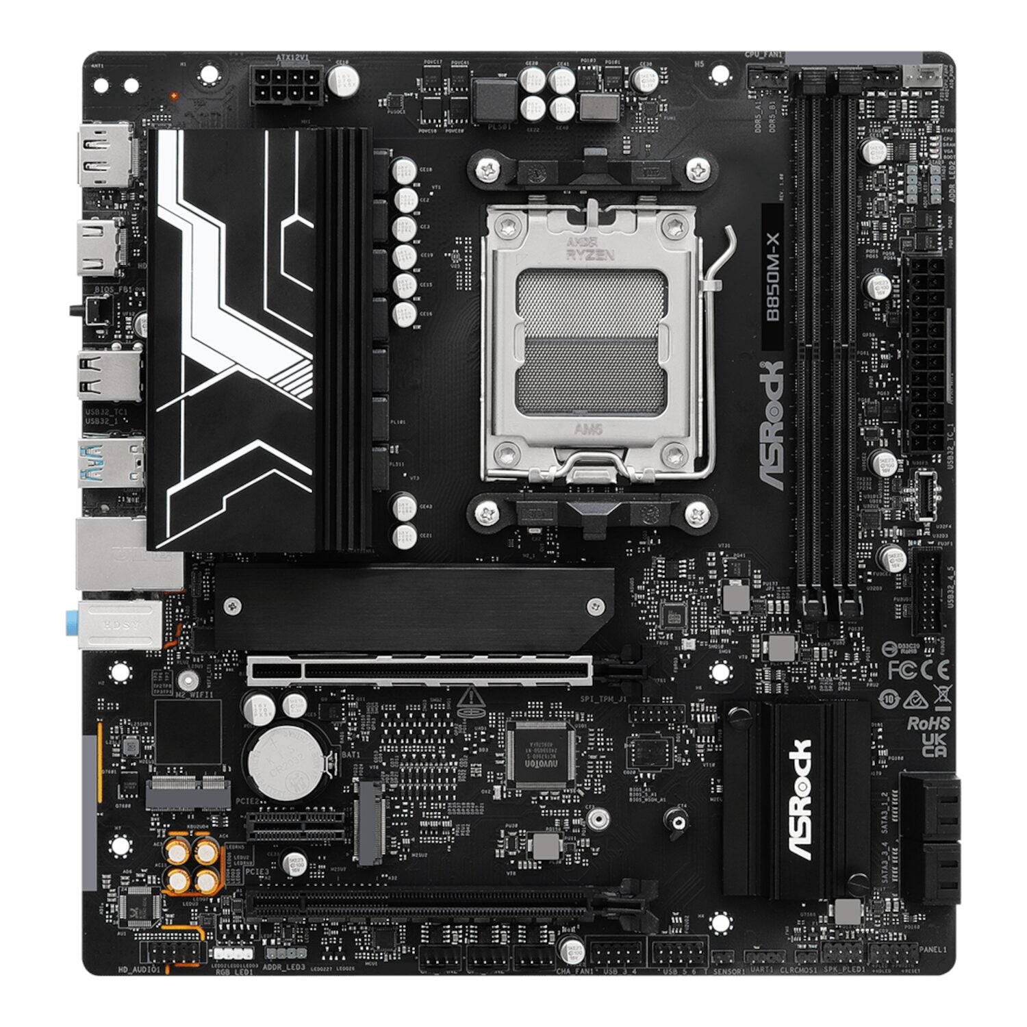 ASRock B850M-X WiFi AM5 Micro ATX Motherboard (DDR5, PCIe 5.0, Wi-Fi 6E) - Stellar Technologies