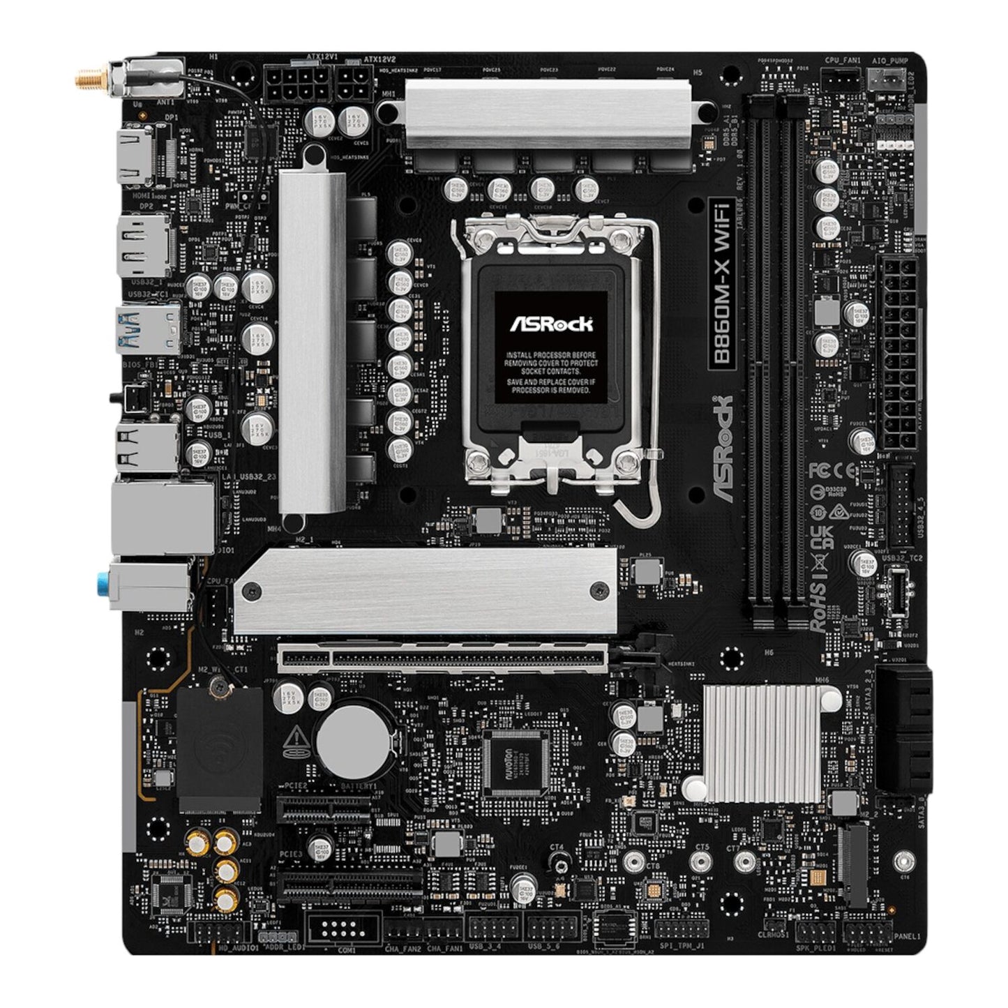 ASRock B860M-X Micro ATX DDR5 Motherboard (PCIe 5 and Wi-Fi 6E) - Stellar Technologies