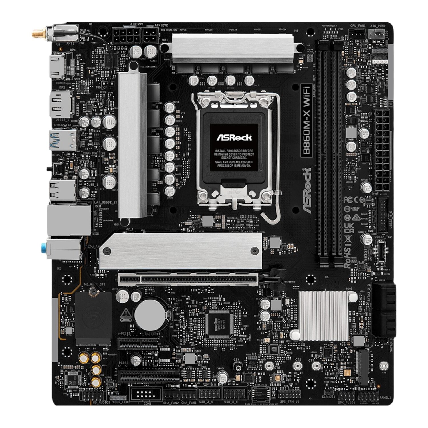 ASRock B860M-X Micro ATX DDR5 Motherboard (PCIe 5 and Wi-Fi 6E) - Stellar Technologies