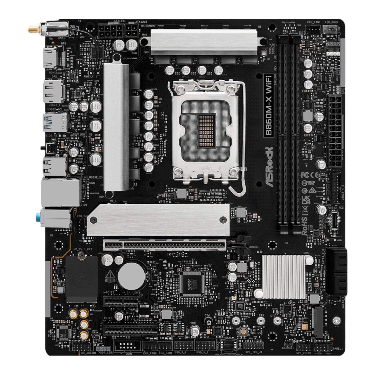 ASRock B860M-X Micro ATX DDR5 Motherboard (PCIe 5 and Wi-Fi 6E) - Stellar Technologies