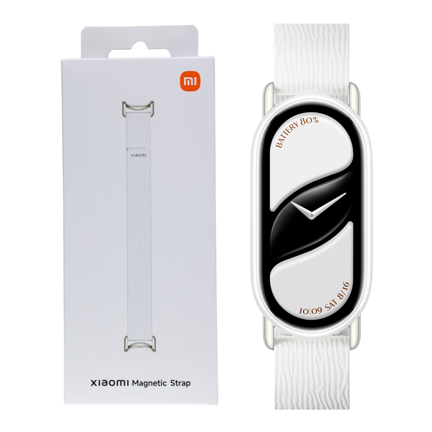 Xiaomi Smart Band 10 Magnetic Kona Leather Strap - Glacier White - Stellar Technologies