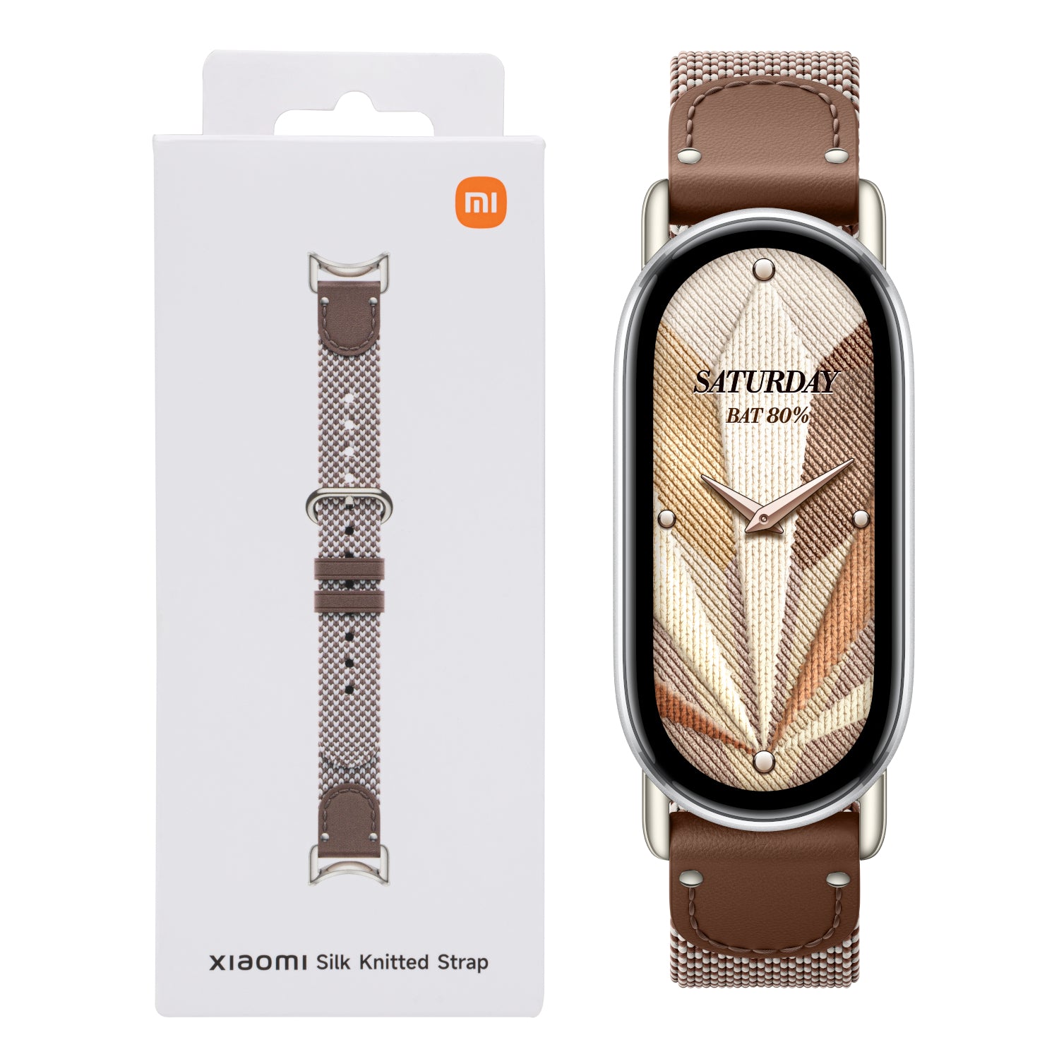 Xiaomi Smart Band 10 Knitted Silk Strap - Feather Brown - Stellar Technologies